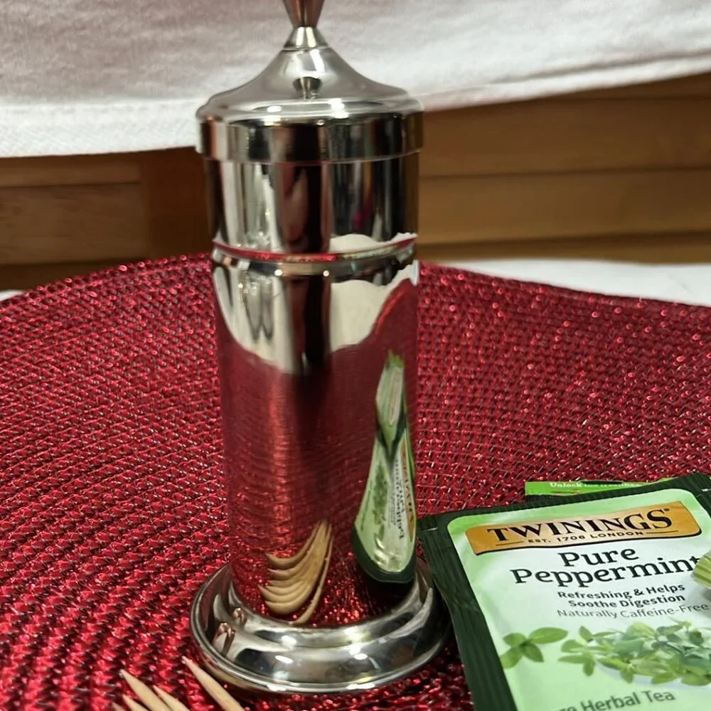 Silver Plate Toothpick Holder Dispenser By Bellini Old Money Vintage Fine Dining